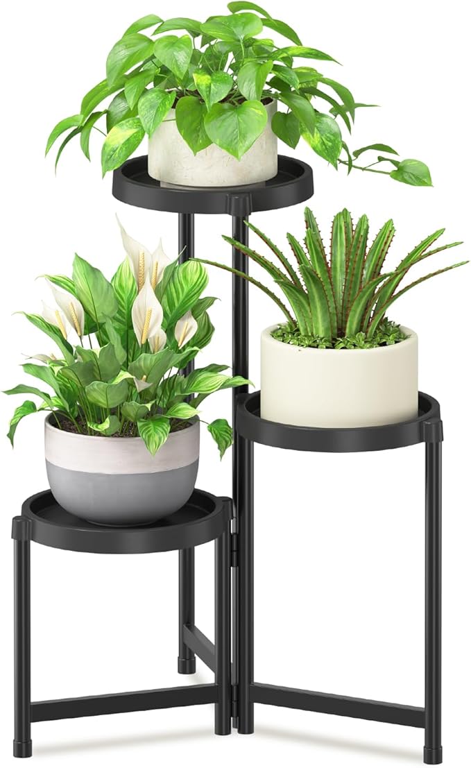 iDavosic.ly 3 Tier Folding Plant Stand Indoor Outdoor by iDavosicly