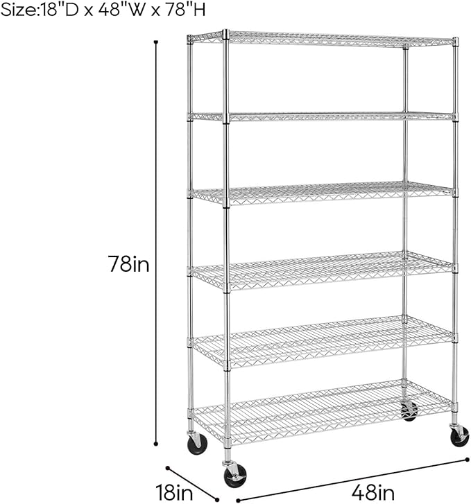 BestOffice | 6-Tier Wire Storage Shelves - Image 3