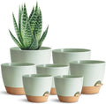 Self Watering Plant Pot with Drainage Hole, Plant Pots Outdoor Flower Pots by SESUN-E