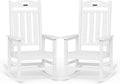 Oversized Rocking Chairs Outdoor Set of 2, High Back Porch Rocker Chair by Suunyn