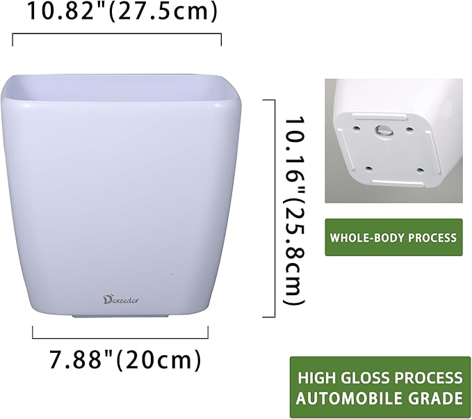 Dexceder 11x10 Self Watering Planter Indoor Outdoor, Inner Mat Design, - Image 3