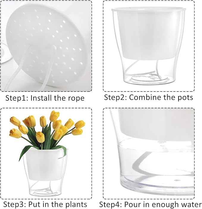 ZOOFOX 4 Pack Self Watering Pots - Image 4