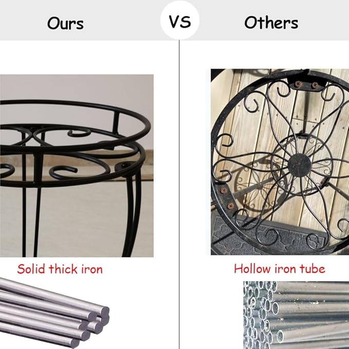 11.8 inches Diameter Tall Metal Plant Stand - Image 3