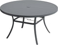 VICLLAX 63" Outdoor Round Patio Table by HOME