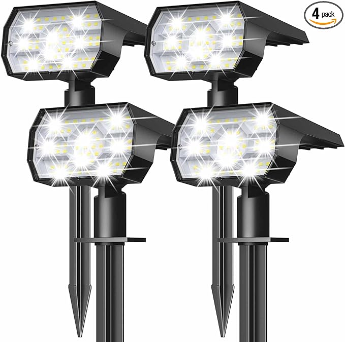 NYMPHY Solar Lights Outdoor Waterproof IP68, 56 LED 3 Lighting Modes Solar by NYMPHY