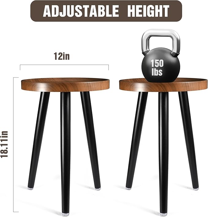 Indoor Plant Stand, Wood Mid Century Plant Table in Walnut Finish, Tall Plant - Image 3