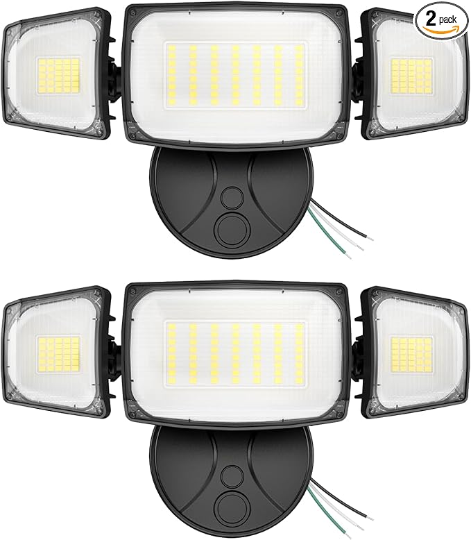 Olafus 80W Flood Lights Outdoor 2 Pack, Switch Controlled LED Security Lights by Olafus