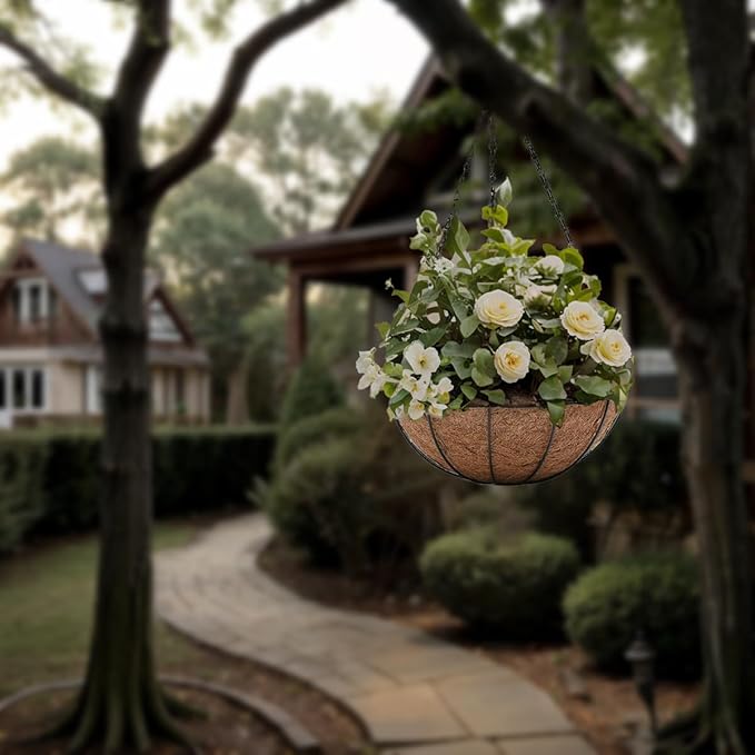 Hanging Baskets for Plants Outdoor- Coconut Coir Hanging Planters Outdoor - Image 6