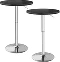 Flamaker Round Bistro Pub Table 23.6 Inch Height Adjustable 360° Swivel Bar by Flamaker