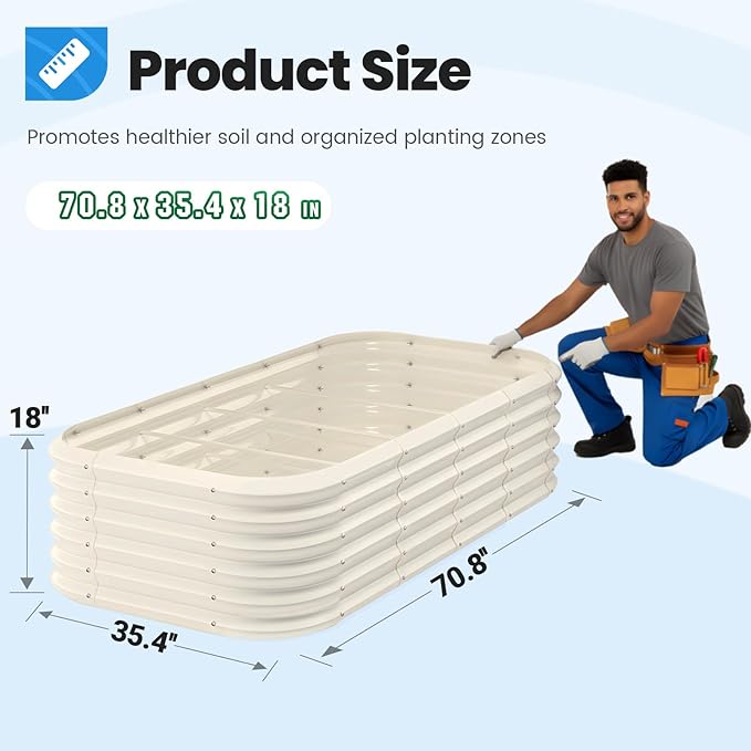 Quictent Galvanized Raised Garden Bed Kit Tall, - Image 6