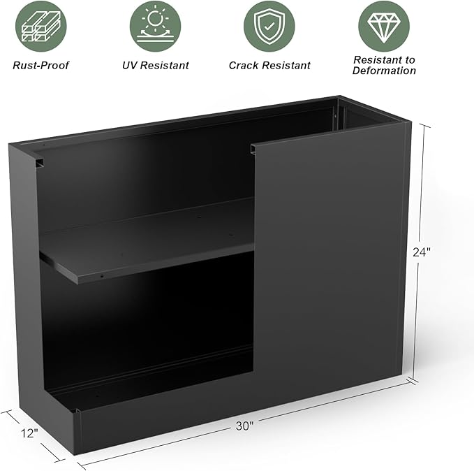 Metal Large Planter Box 30" L x 12" W x 24" H, Heavy Duty Tall Rectangle - Image 2