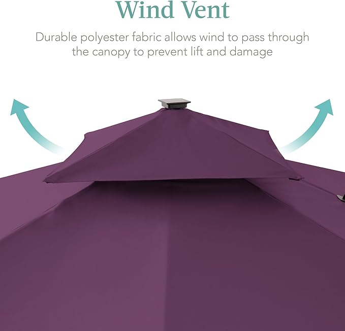 Best Choice Products 10x10ft Cantilever Patio Umbrella w/Base Included - Image 6