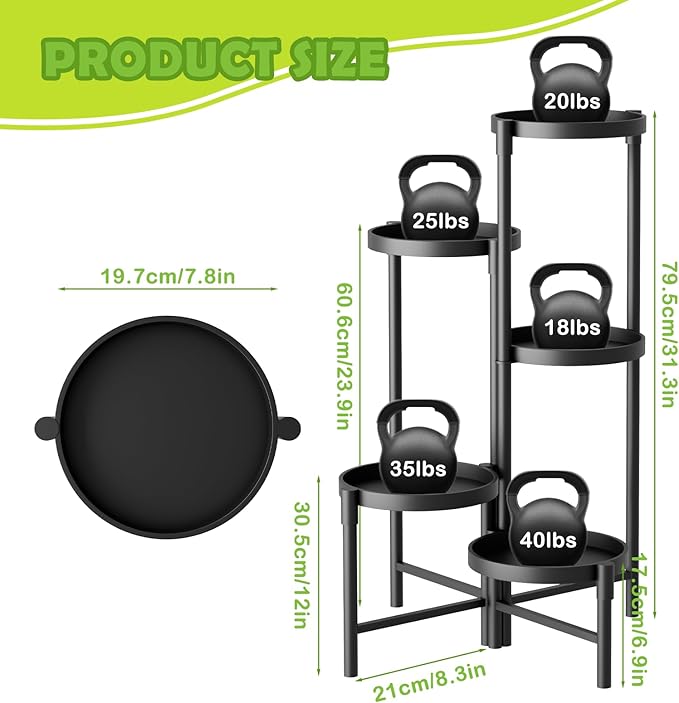 5 Tier Heavy Duty Metal Plant Stand - Image 3