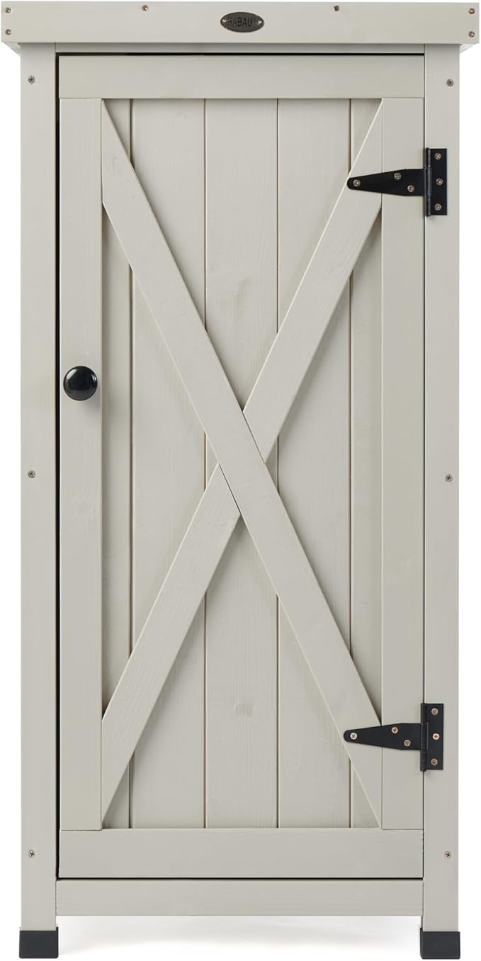 Outdoor Storage Cabinet for Patio, Garden Potting Bench Table - Image 4