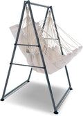 Hammock Chair Stand with X-Large Swing Chair with Footrest，Anti-Tip Thickened by Unknown