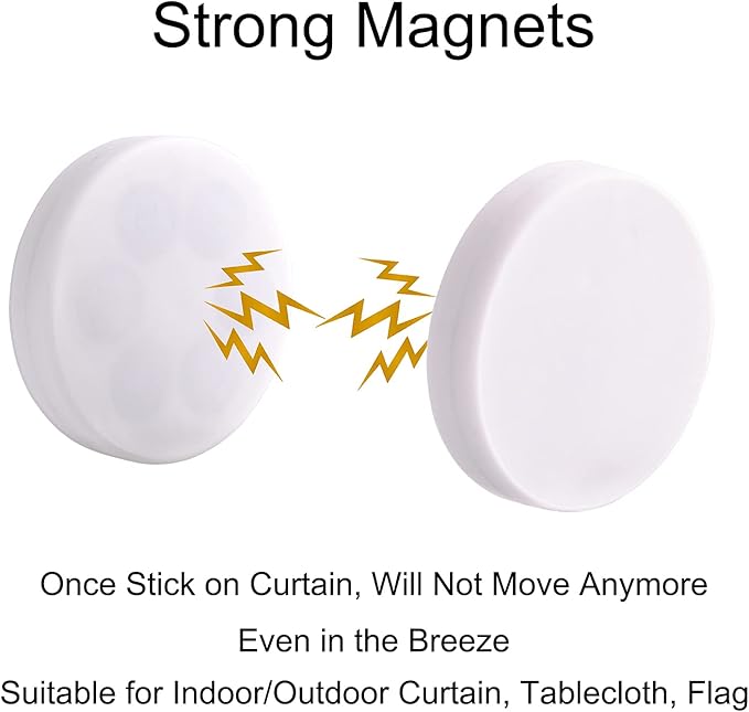 Magnetic Shower Curtain Weights, Rubber Covered Heavy Duty Weights, Prevent - Image 3