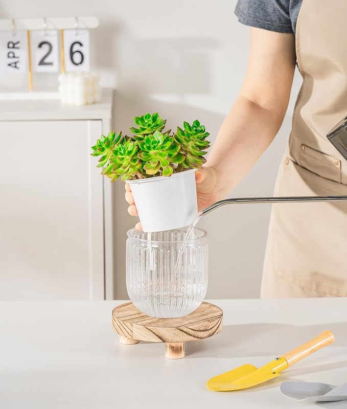 Melphoe Self Watering Pots for Indoor Plants Planter, 4.3 Inch 2 Pack Planters - Image 5