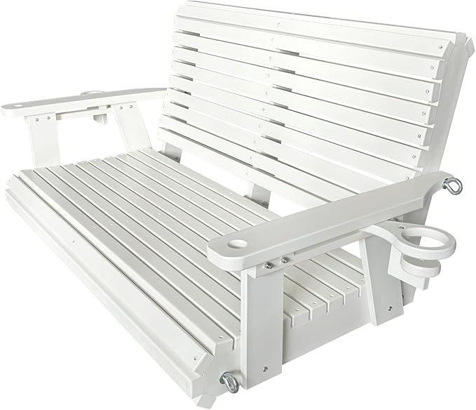 HDPE Porch Swing with 18/8 Stainless Steel Bolts, Ergonomic Design, Ultra - Image 8