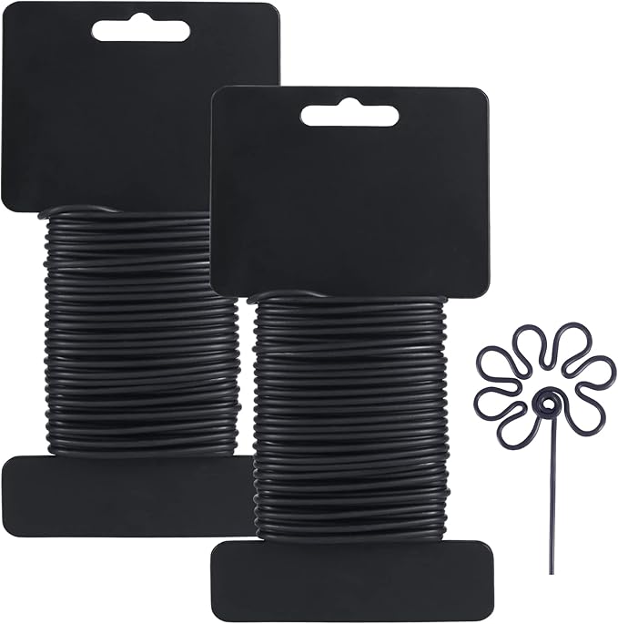Tenn Well Garden Wire, 66 Feet 2.8mm Bendable Garden Plant Ties by TennWell