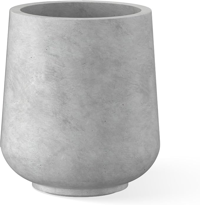Kante 11.6" Dia Round Concrete Planter, Outdoor Indoor Large Plant Pots by Kante