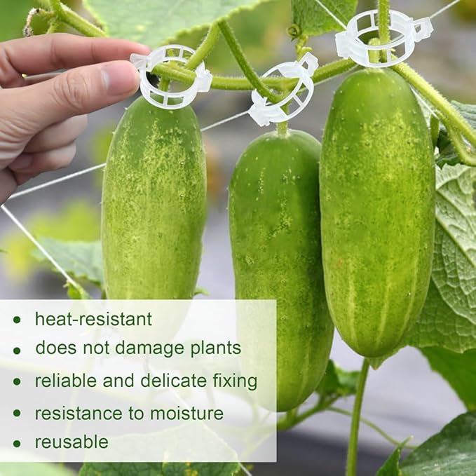 200 Pcs Plant Support Garden Clips, Tomato Clips, Crop Clips - Image 3