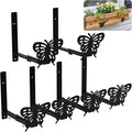 Adjustable Window Box Brackets, 6 to 12 inch Heavy Duty Window Planter Box by BIOMAND