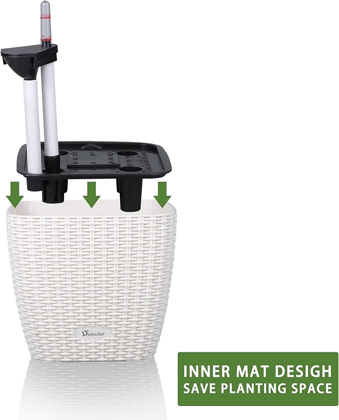 Dexceder 9x8 Self Watering Planter Indoor Outdoor, Inner Mat Design, Thickened - Image 4