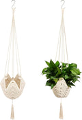 Shappy 2 Pack Jute Crochet Long Plant Hanger by Shappy
