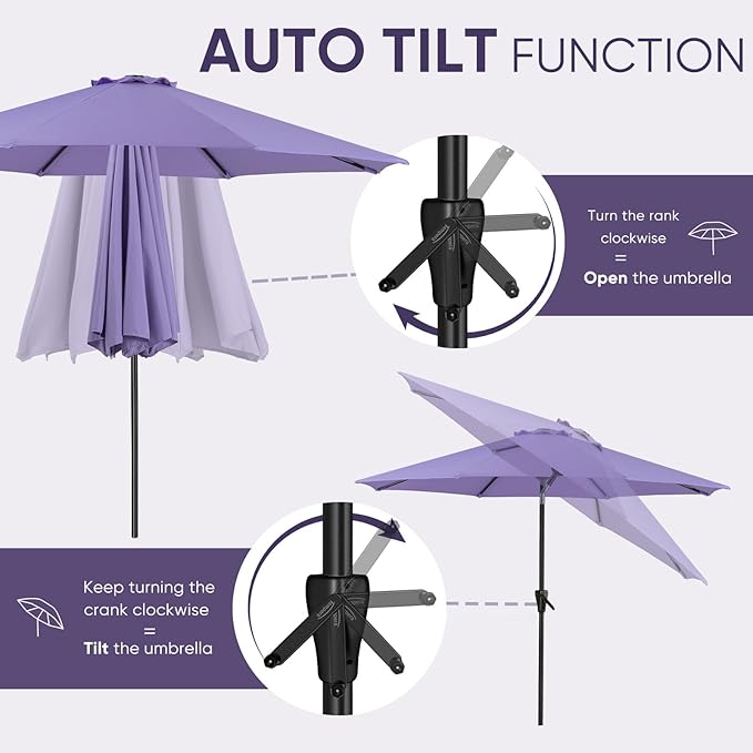 Tempera Patio Market Outdoor Table Umbrella - Image 2