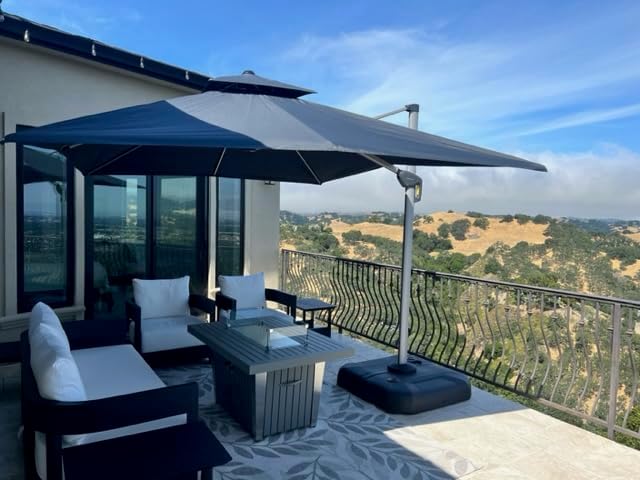 PURPLE LEAF 10ft Patio Umbrella Outdoor Square Umbrella Large Cantilever - Image 2