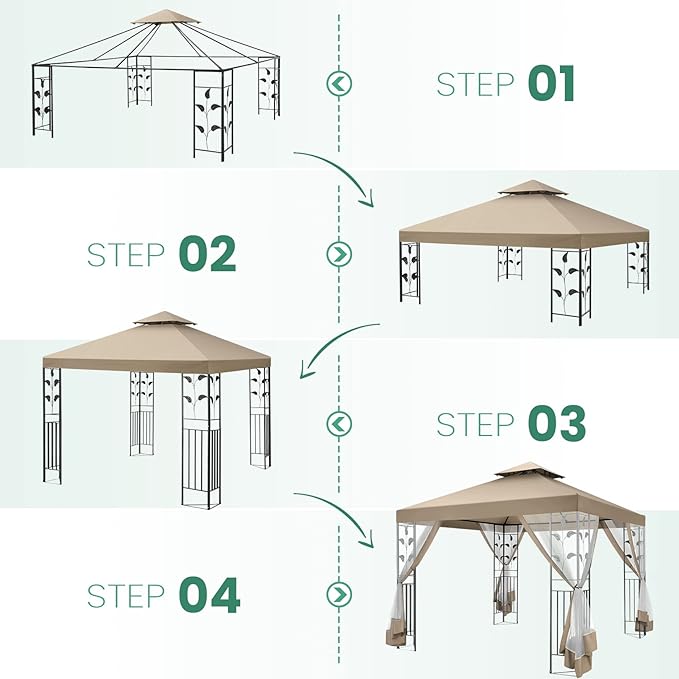 COBIZI Gazebo 10x13 Heavy Duty Gazebos - Image 7