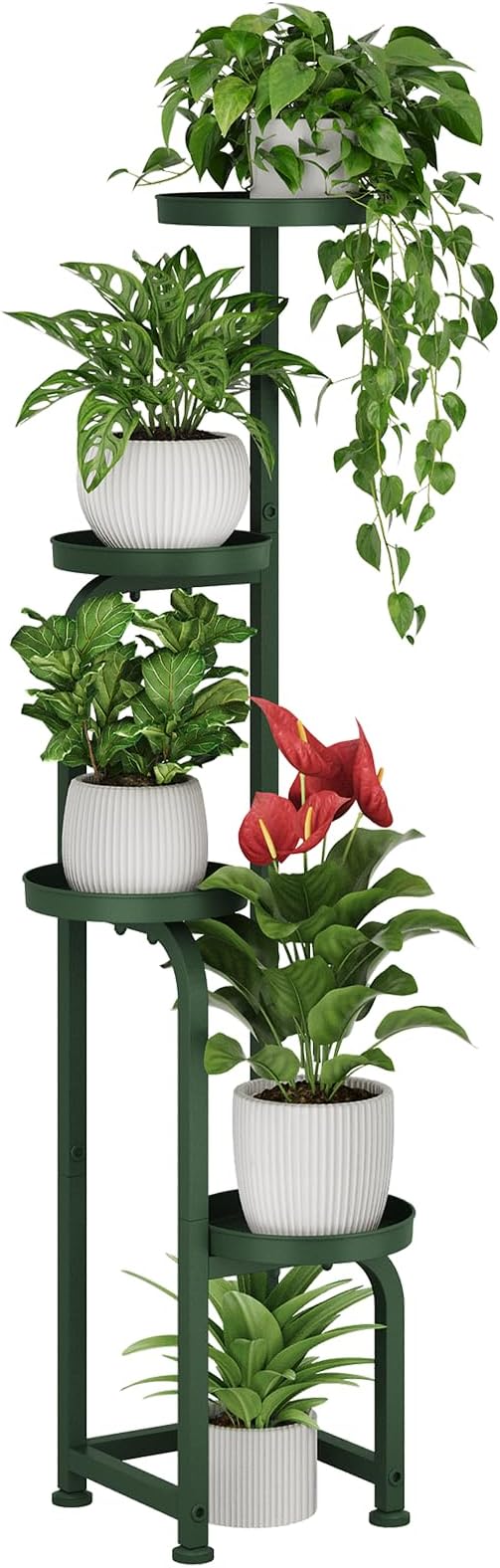 Bamworld Corner Plant Stand Indoor Outdoor, Tall Metal Flower Pot Stands by Bamworld