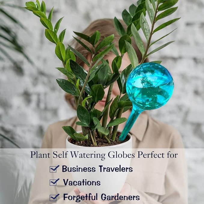 Plant Watering Stakes, Large 12pcs Flower Automatic Watering Bulbs, Plastic - Image 5