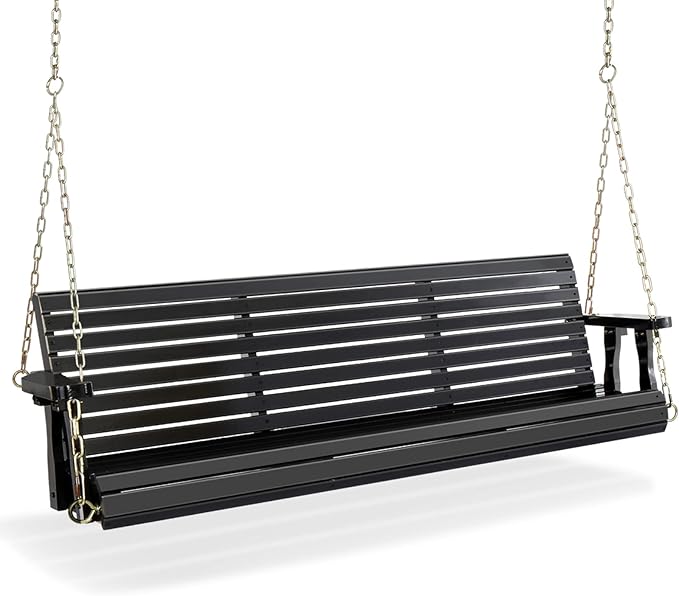 VINGLI Upgraded Patio Wooden Porch Swing by VINGLI