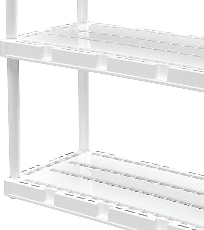 Gracious Living 4 Pack Light Duty Storage Shelves, Knect-A-Shelf 4-Shelf - Image 8