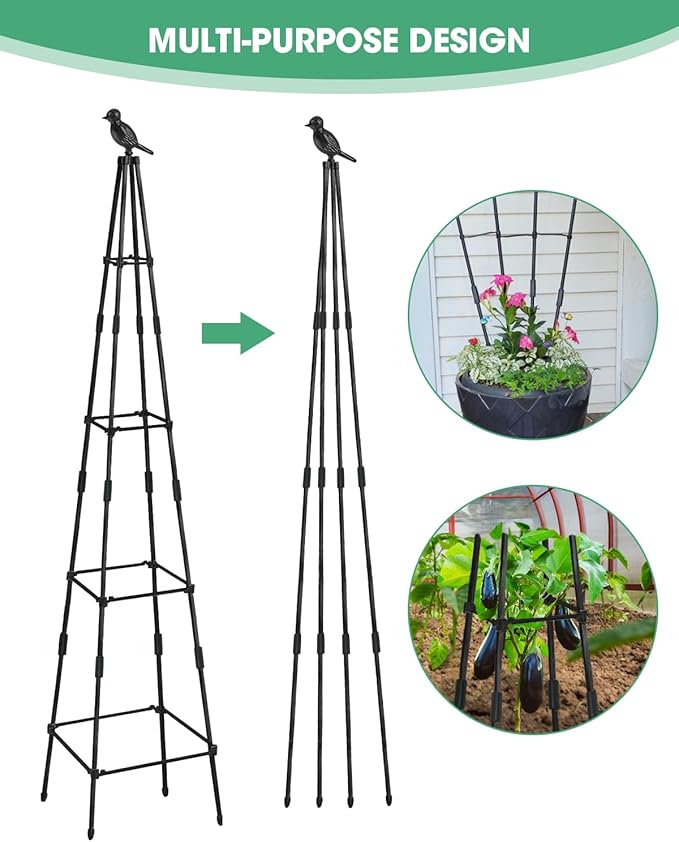 2Pack Garden Trellis for Climbing Plants Outdoor Indoor Pot 67'' Cucumber - Image 4