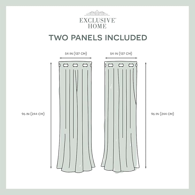 Exclusive Home Canopy Stripe Indoor/Outdoor Grommet Top Curtain Panel, Taupe / - Image 6