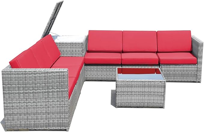 Tangkula 8 Pieces Wicker Patio Furniture Set - Image 9