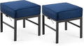 2 Pieces Outdoor Ottomans for Patio, Assembled Patio Ottomans by Auzfy