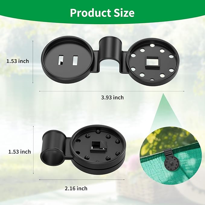 Heavy Duty Round Shade Cloth Clips 40 Pcs - Image 2