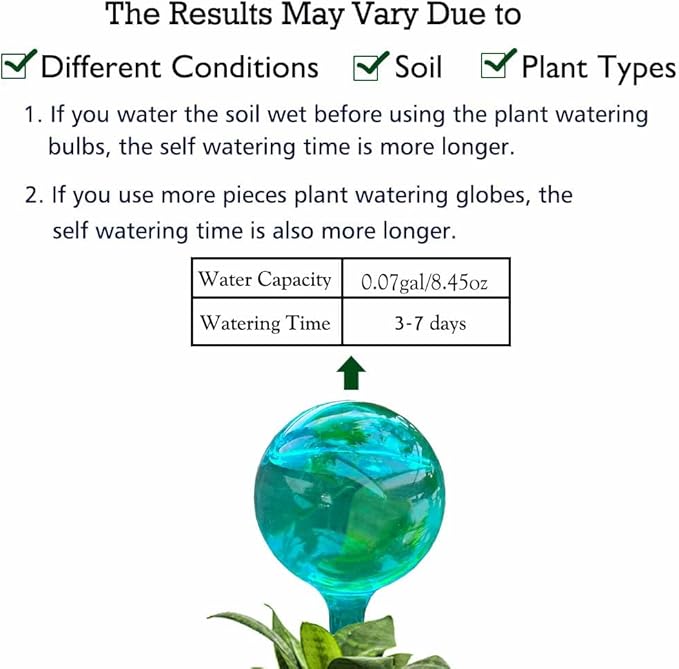 10pcs Plant Self Watering Globe Stakes, Plant Watering Stakes Automatic Plant - Image 4