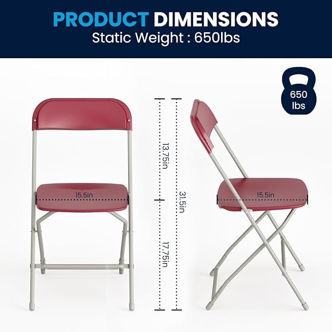 Flash Furniture Hercules Series Plastic Folding Chair - Image 3