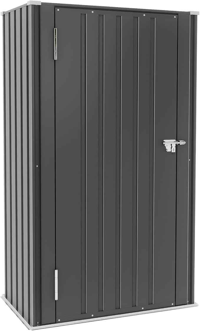 Greesum Outdoor Metal Storage Cabinet, Vertical Tool Organizer Without Shelves by BuynowfromGreesum