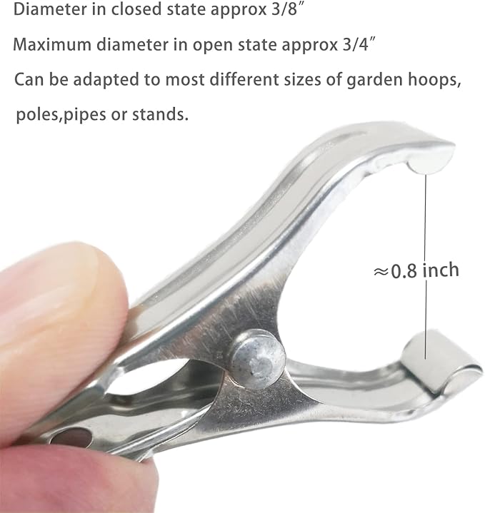 80 Pcs 2inches Gardening Clips for Netting, Metal Clamps Made of Stainless Steel - Image 4