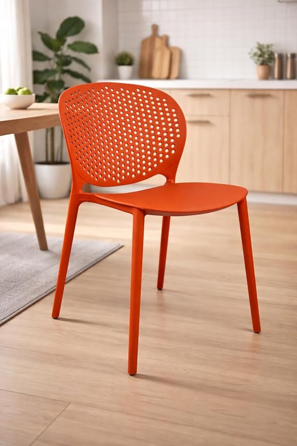 2xhome Set of 3 Patio Dining Chairs | Modern Stackable Outdoor Pool Side Chair - Image 4