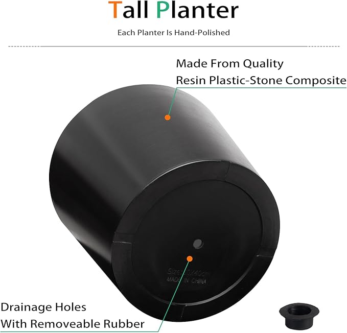 Wide Planters for Outdoor Plants, Extra Large Indoor Flower Pots for Garden - Image 6