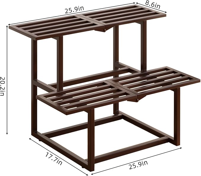 Metal Plant Stand, Foldable Heavy Duty Indoor, Window Iron Plant Shelf - Image 3