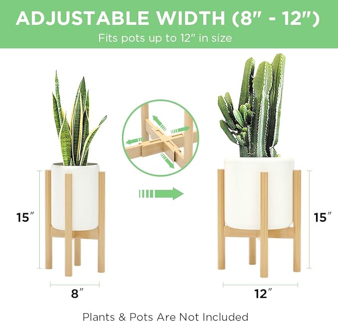 MUDEELA 2 Pack Indoor Plant Stands, 2 Tier Tall Plant Stand 30 inches, Mid - Image 2