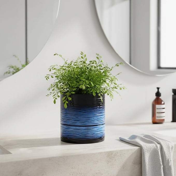 Nihow Self Watering Plant Pot: 6 Inch Ceramic Planter - Image 7