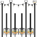 10 Pack String Light Poles, 10 Ft Light Poles by Mutovlin